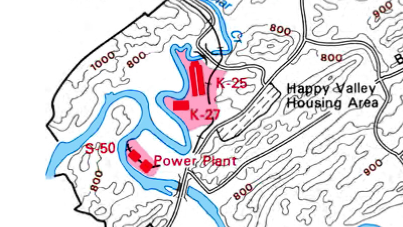 Map of Oak Ridge Reservation