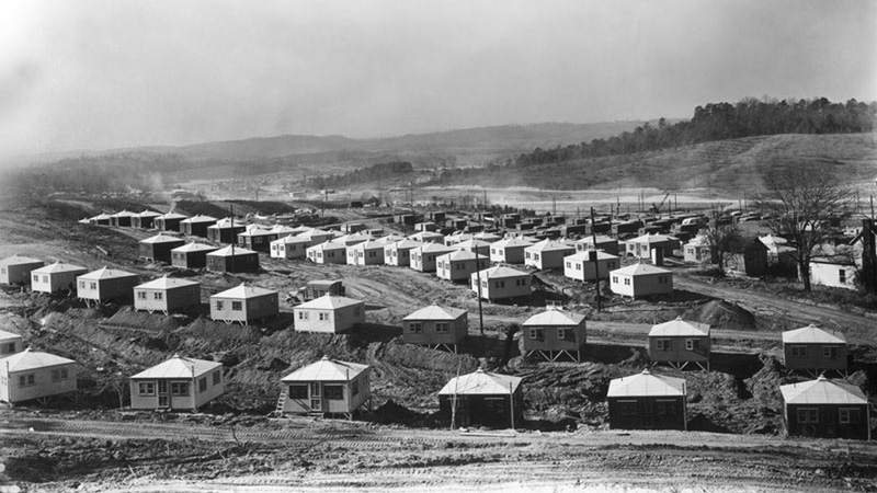 Happy Valley looking west toward K-25 site - 1944-45